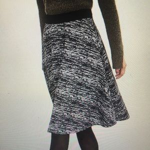 Banana republic black and white midi skirt
